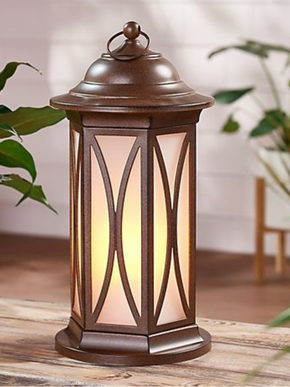 Valerie Par Hill 18” Indoor/Outdoor Flickering Flame Lantern - **BLACK**